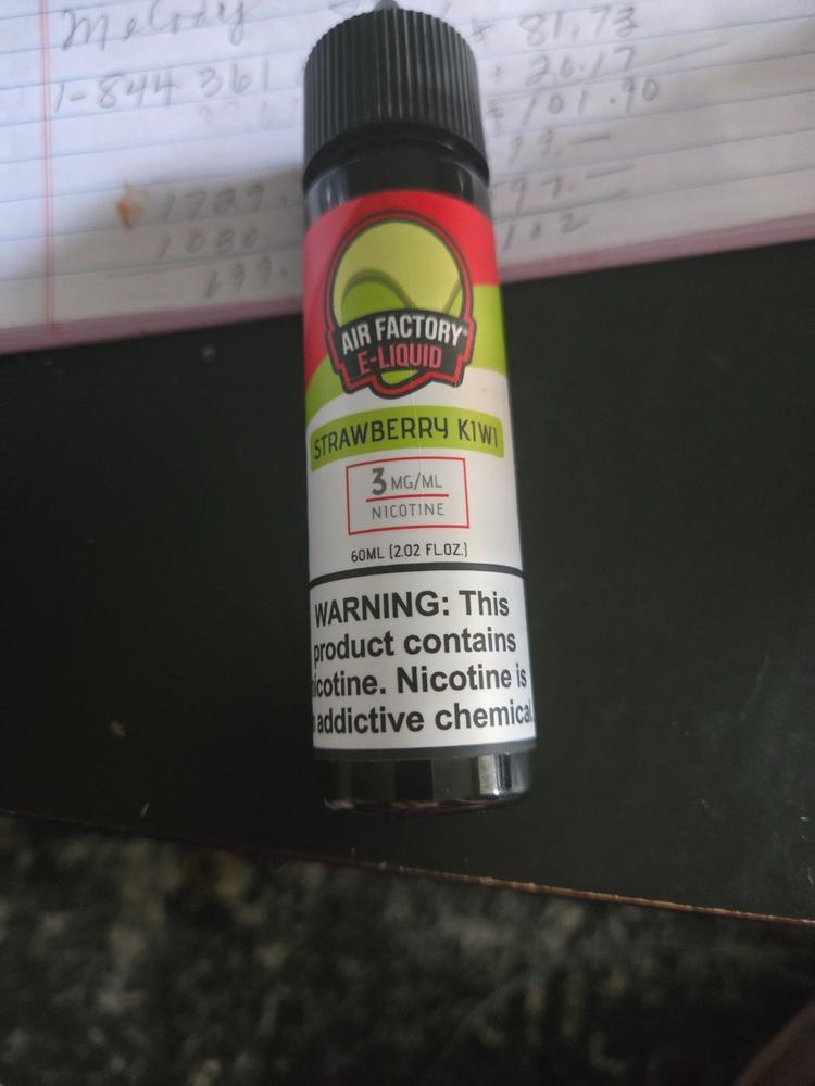 Strawberry Kiwi By AIR FACTORY 60ml - 3 MG - Customer Photo From Sherry McCormick