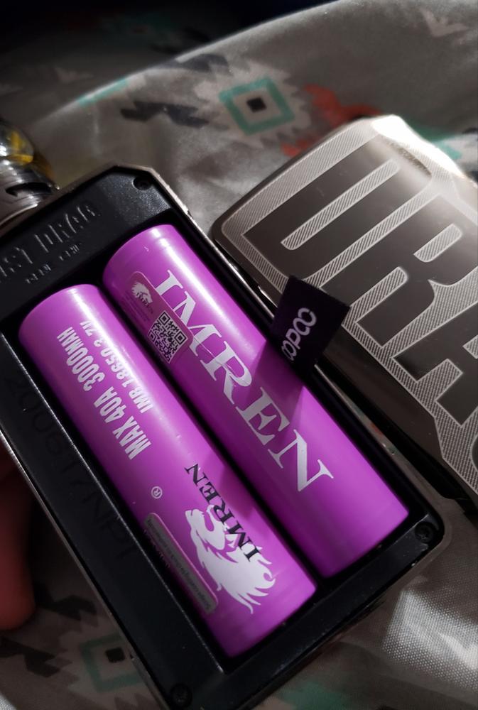 IMREN 18650 3.7V 3000mAh Battery 40 AMP (Pack of 2) - Customer Photo From Erika Leslie