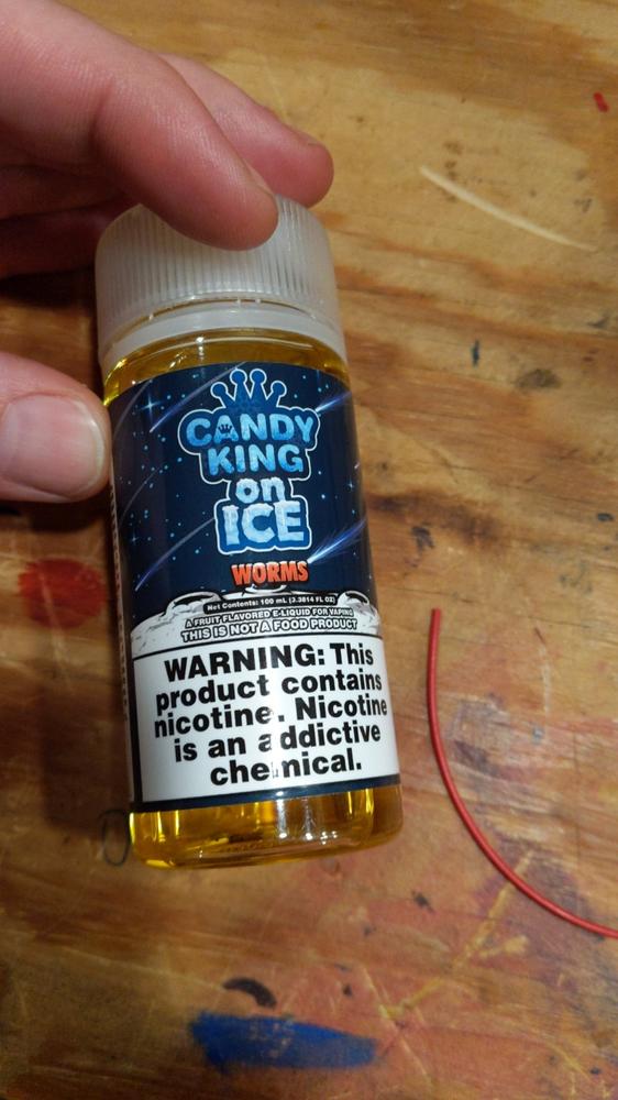 Worms By Candy King On Ice E-Liquid 100ml - 0 MG - Customer Photo From Anonymous