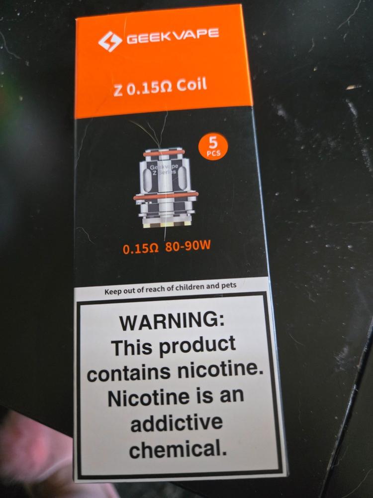 Geekvape Mesh Z Replacement Coils (Pack of 5) - 0.15ohm Z Coils - Customer Photo From Sherry McCormick