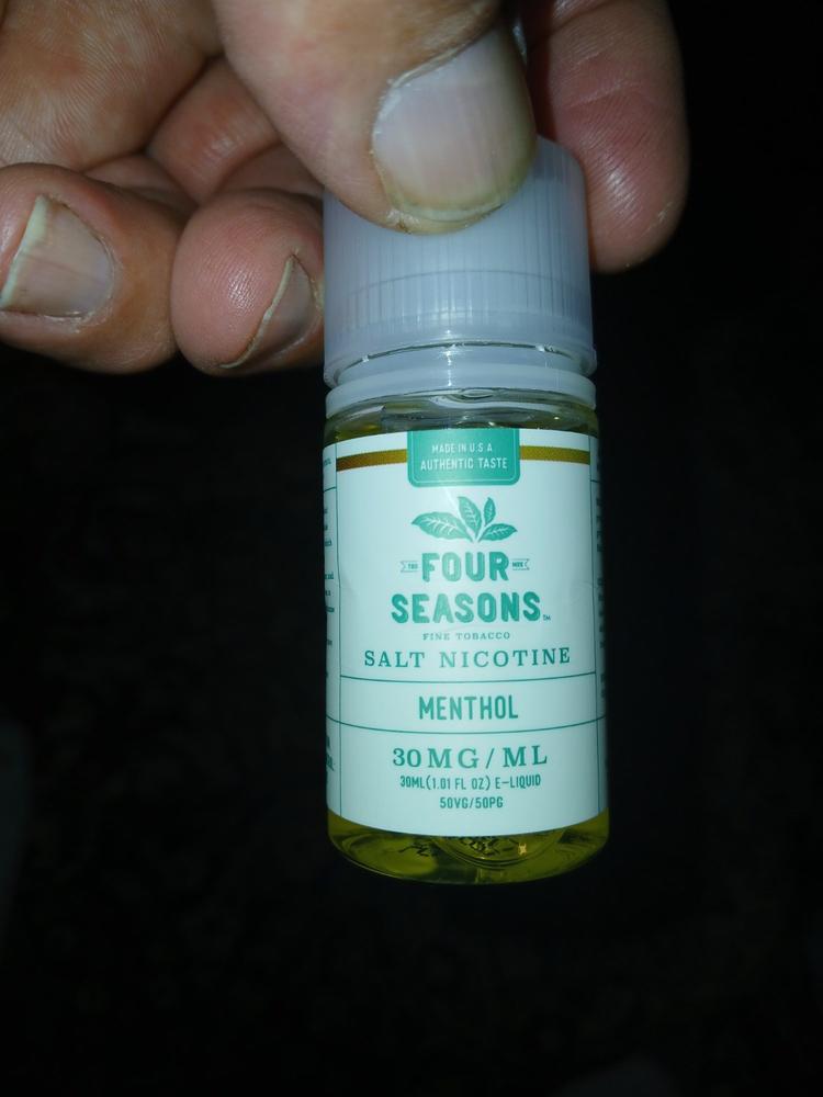 Menthol By Four Seasons Salt Nicotine 30ml - 30 MG - Customer Photo From Paul Haga