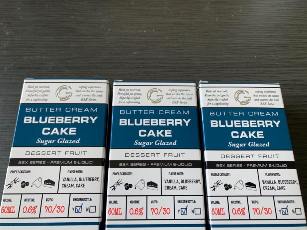 Blueberry Cake By Glas Vapor Basix Series 60ml - Customer Photo From Don Gregg