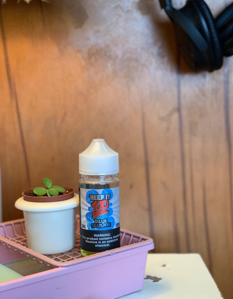 Blue By Keep It 100 E-Liquid - 6 MG - Customer Photo From Jessica Anderson