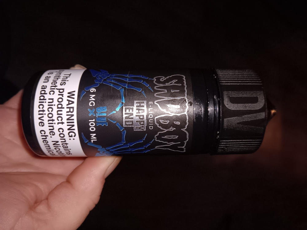 Blue SADBOY HAPPY END  100ml - 6 MG - Customer Photo From Jessica Villalobos