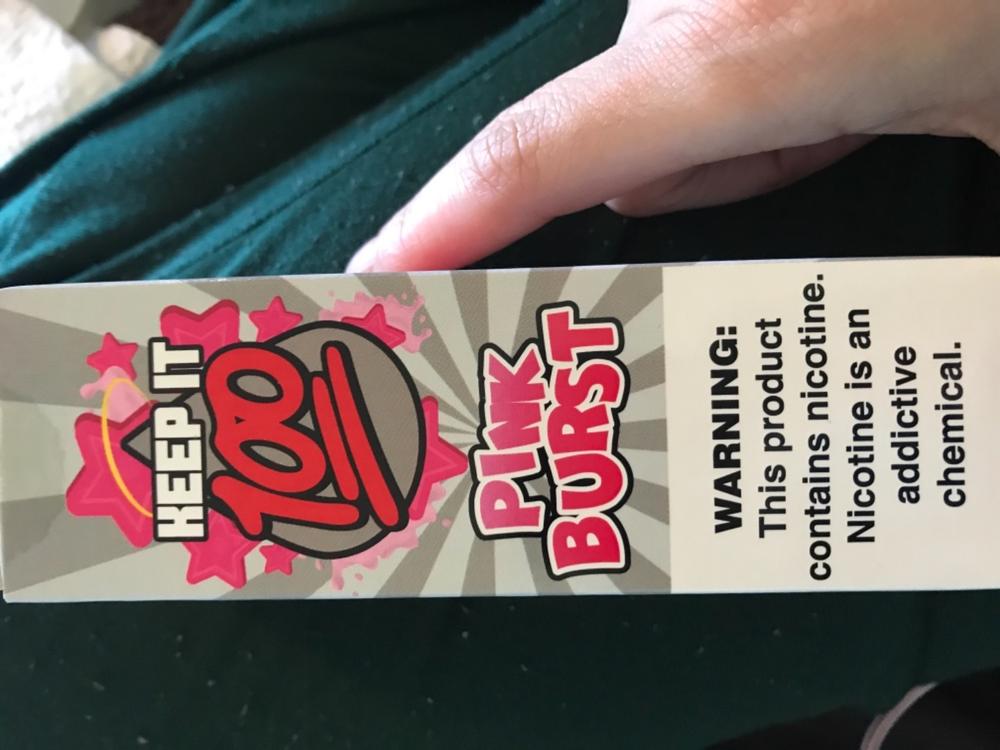 Pink Burst By Keep It 100 E-Liquid - 6 MG - Customer Photo From Anonymous