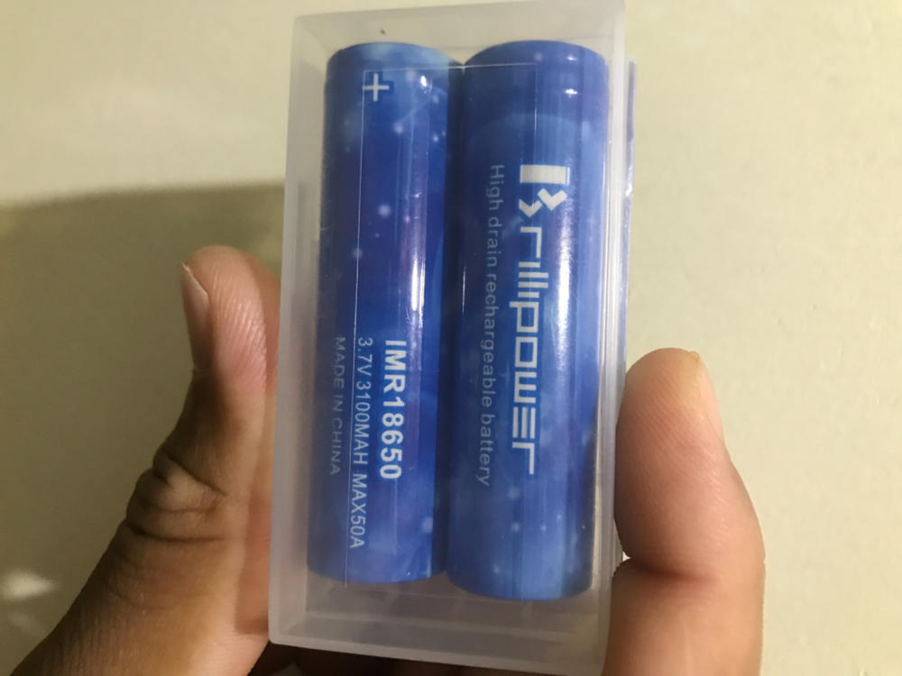 Brillipower Blue 18650 3100mah 50A (Pack of 2) - Customer Photo From Leo R Knowles