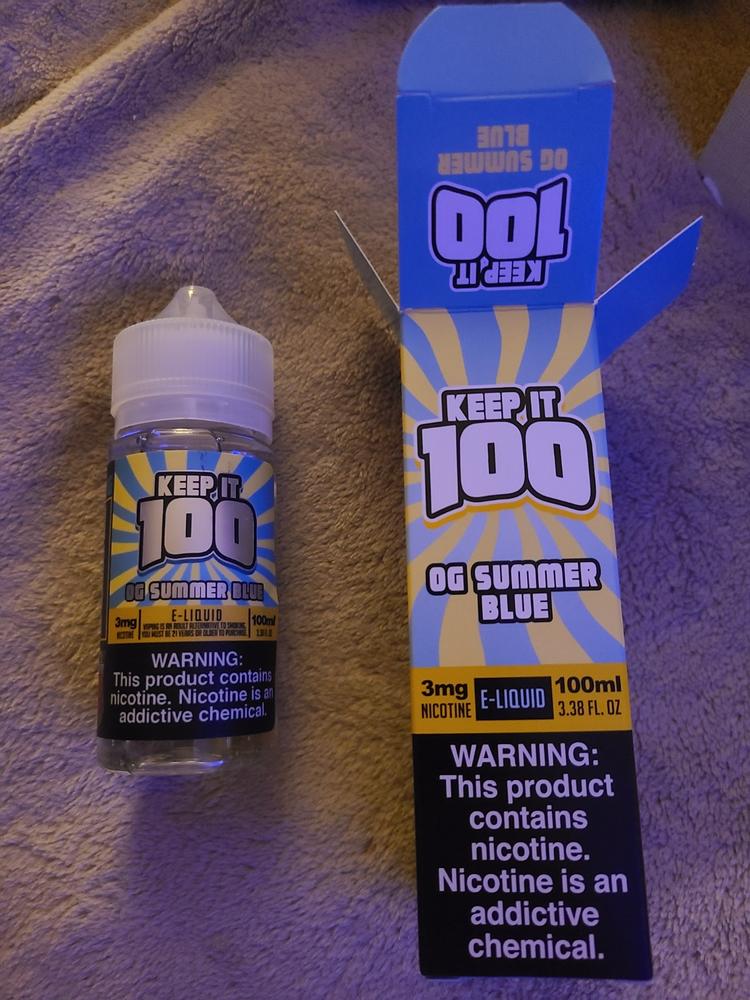 OG Summer Blue By Keep It 100 E-Liquid - Customer Photo From Brian Ross