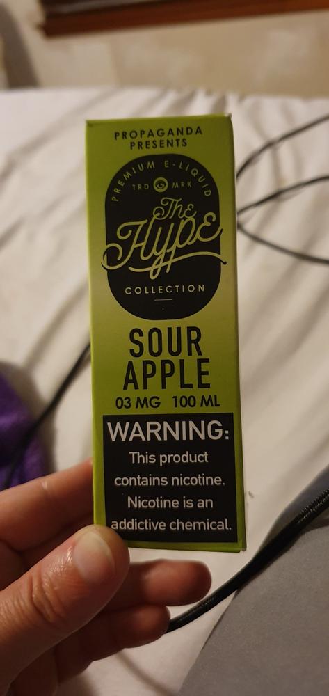 Sour Apple by Propaganda E-Liquid 100ml - 3 MG - Customer Photo From Sara Garland