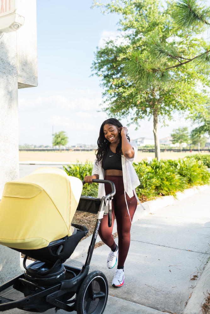 Jogging with 2024 regular stroller