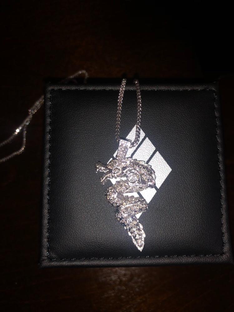 Lot - 14k YG WG Diamond Louis Vuitton Pendant Necklace