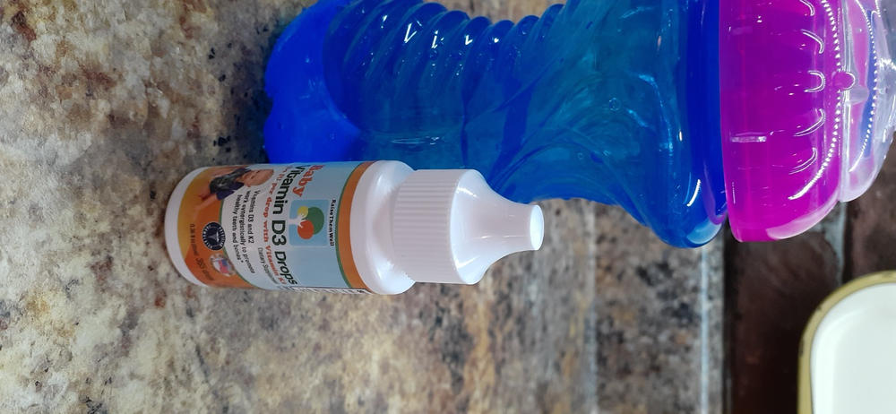 Baby Vitamin D3 and K2 Drops for Ultimate Bone and Teeth Health. - Customer Photo From Veronica Horton
