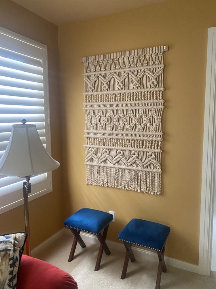 Large Macrame Wall Tapestry - SOFT HILLS