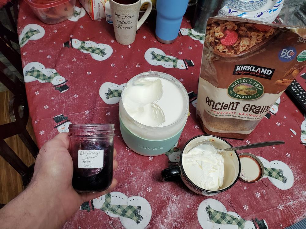 Luvele 2 Litre | (2.1qt.) Glass Yogurt Container | Compatible with Pure Plus Yogurt Maker - Customer Photo From Edward Stanis