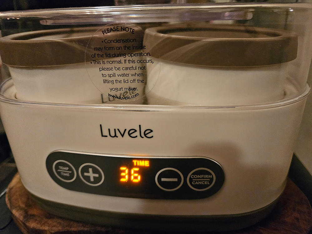 Luvele Pure Yoghurt Maker | 4x 400ml Jars SCD & GAPS DIET | Total Capacity 1.5L - Customer Photo From S. Estok