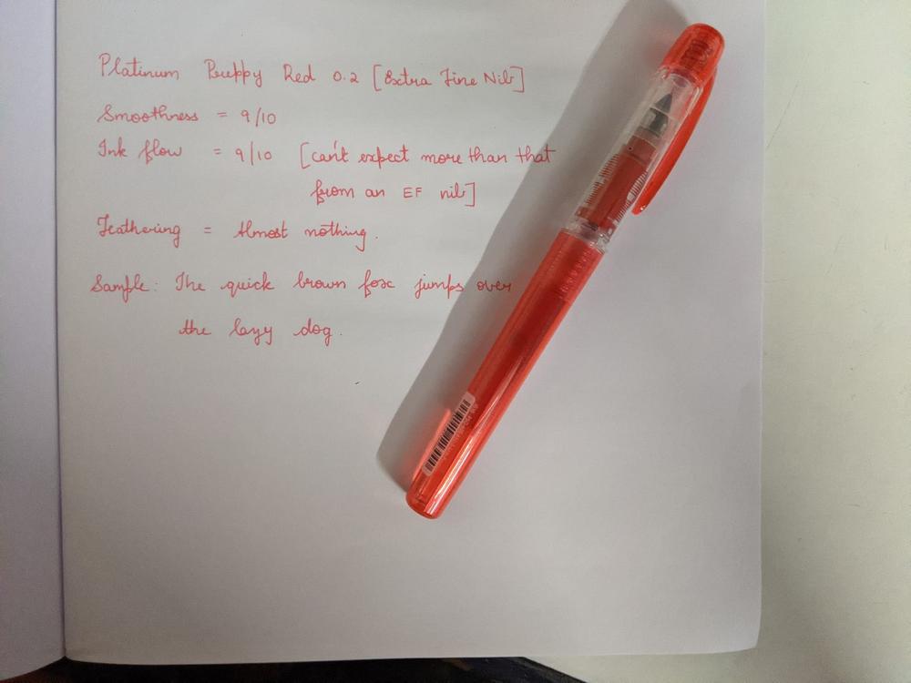 PLATINUM, Fountain Pen - PREPPY RED. - Customer Photo From Madhavan K