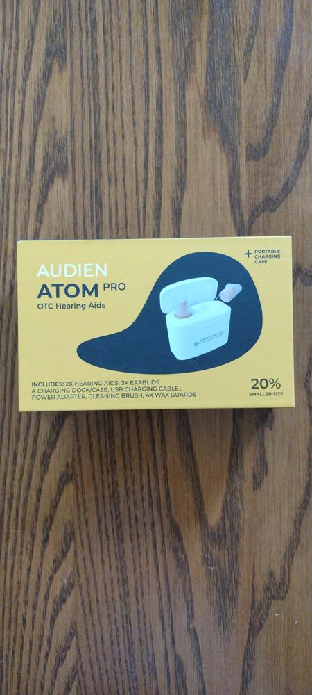 Audien Atom Pro OTC Hearing Aid (Pair) - Customer Photo From Richard Gilbert