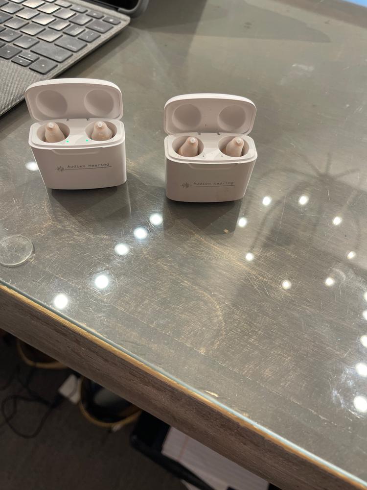 Audien Atom Pro OTC Hearing Aid (Pair) - Customer Photo From Denise Johnson