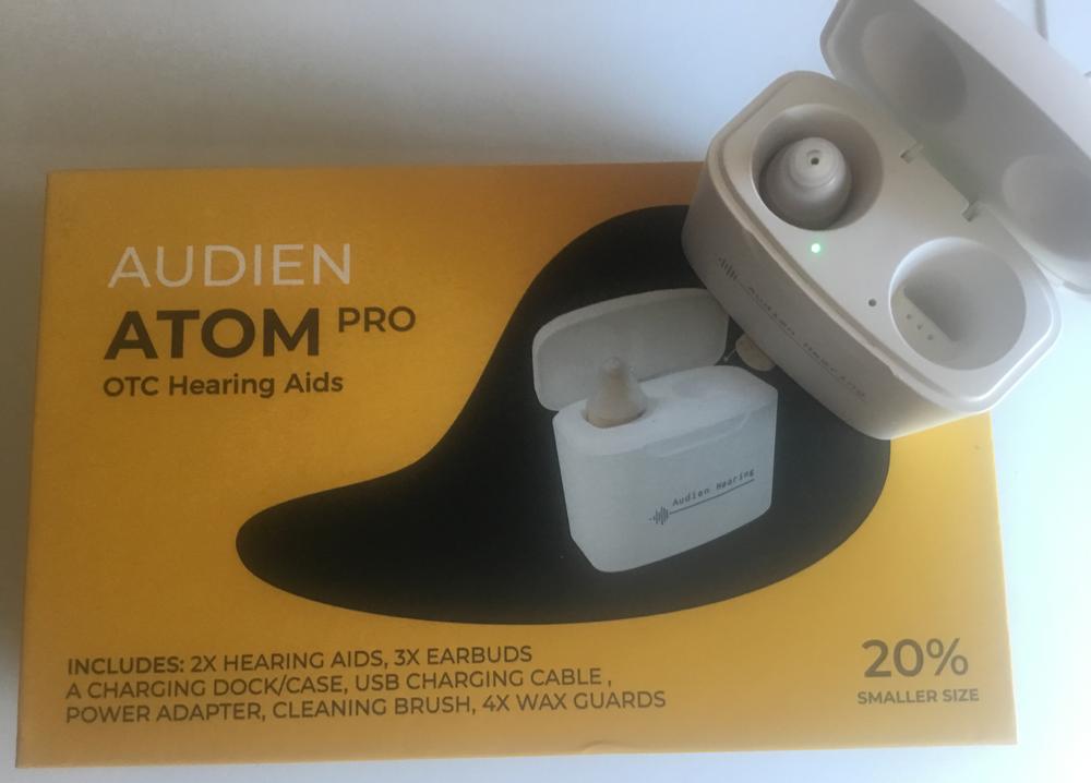 Audien Atom Pro OTC Hearing Aid (Pair) - Customer Photo From Dale Burge