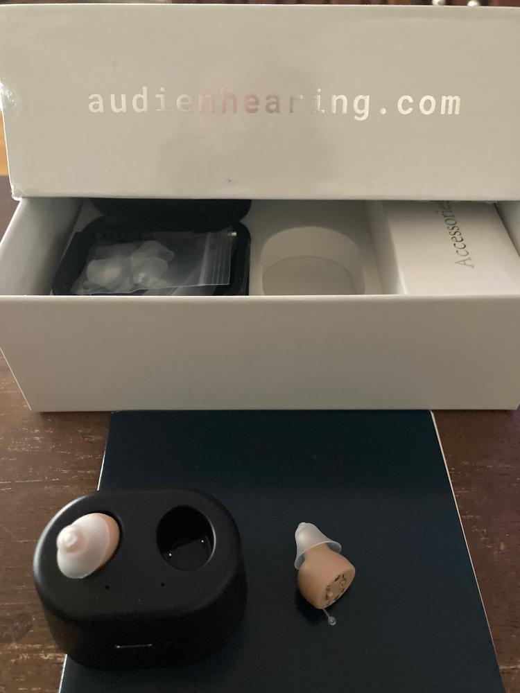 Audien Atom OTC Hearing Aid (Pair) - Customer Photo From Paul Belisle 
