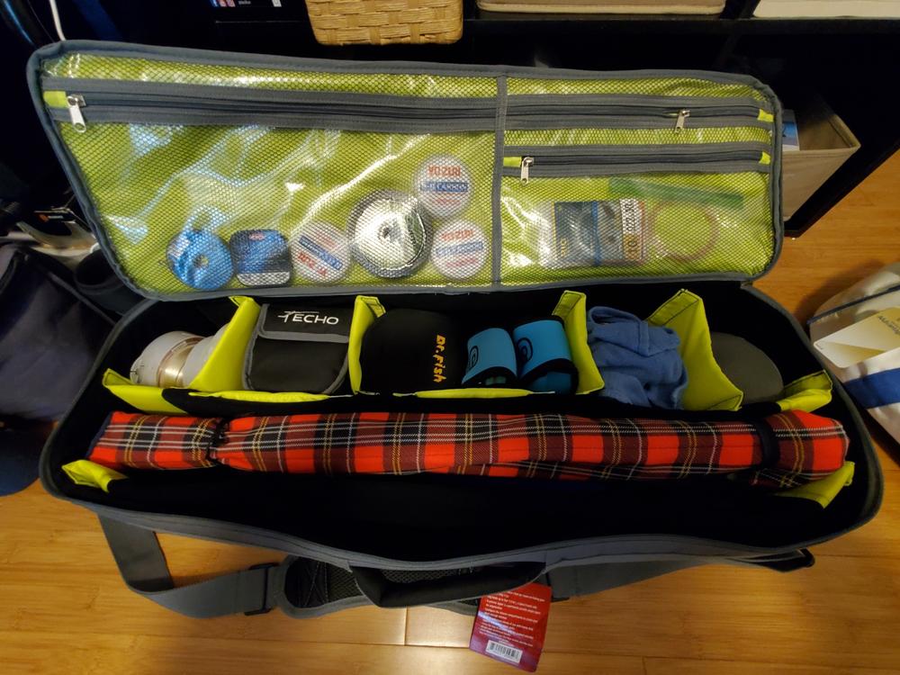 Fly Fishing Rod Travel Case, Durable Fishing Bag and Reel Organizer with Adjustable Dividers and Heavy-Duty Zippers, Holds up to 4 Fishing Poles and Tackle - Customer Photo From Dave Smith