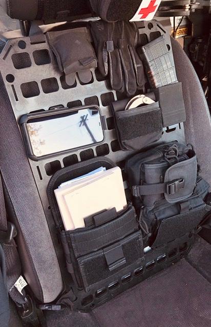 Vehicle Seat Back Organizer - 15.25in x 25 RMP [Rigid MOLLE Panel] by ...