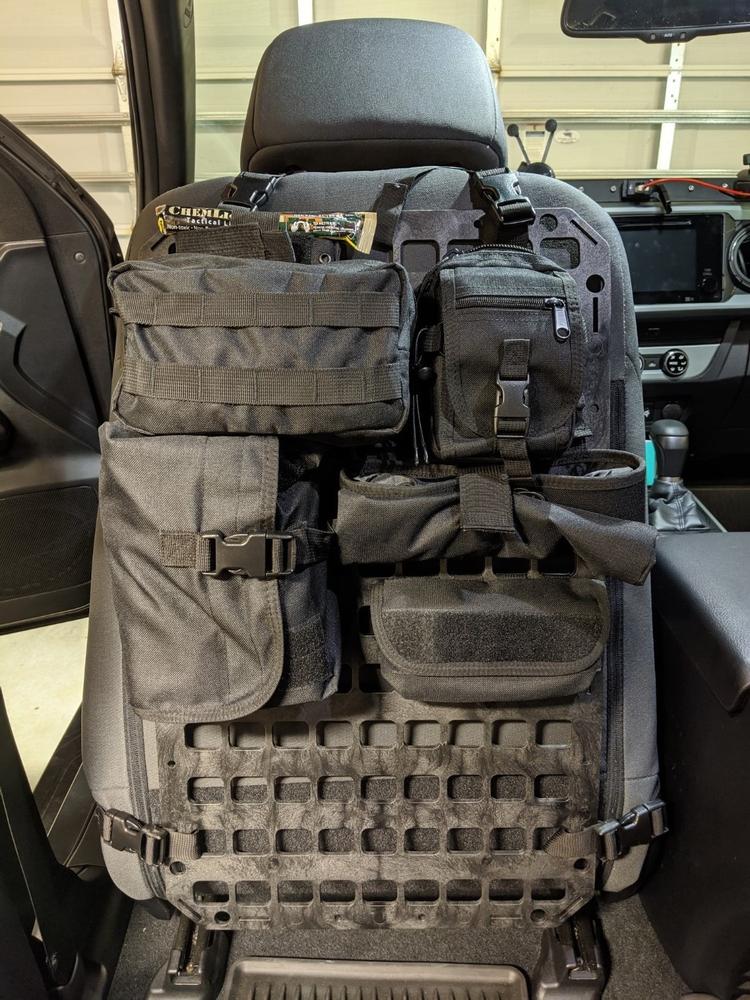 Vehicle Seat Back Organizer 15.25in x 25 RMP [Rigid MOLLE Panel] by