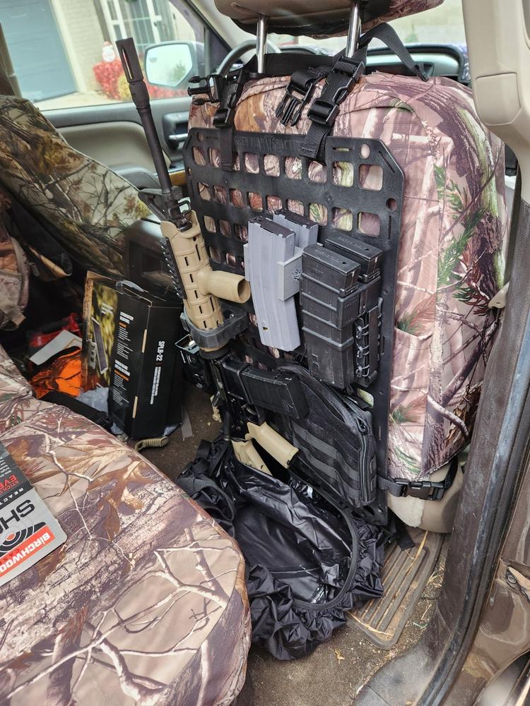 #202 - Vehicle Rifle Rack - Buttstock Cup Kit + Rubber Clamp - 15.25 X 25 RMP™ Package - Customer Photo From Clinton Allison