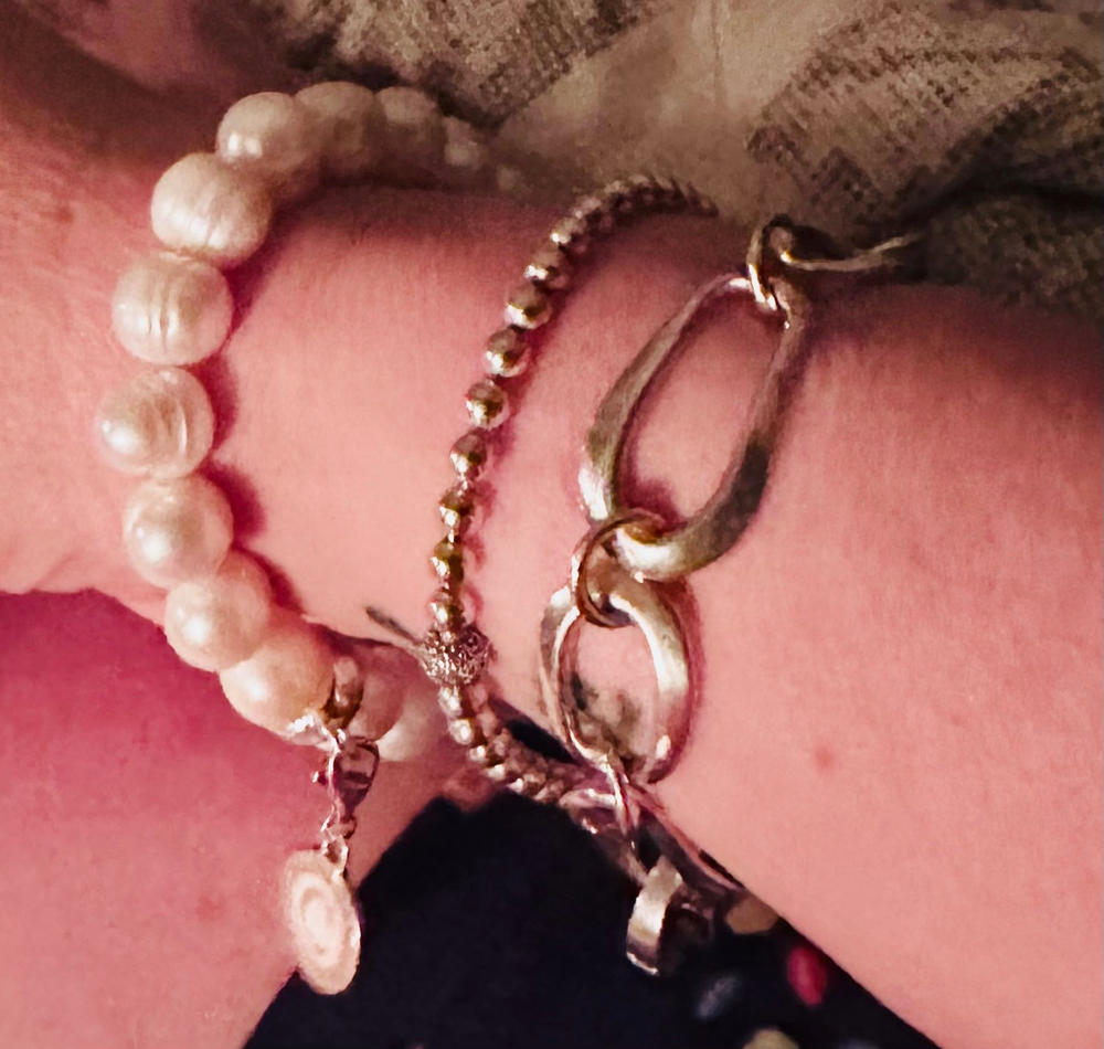 Pearl Charm Bracelet - Customer Photo From Joanna L.