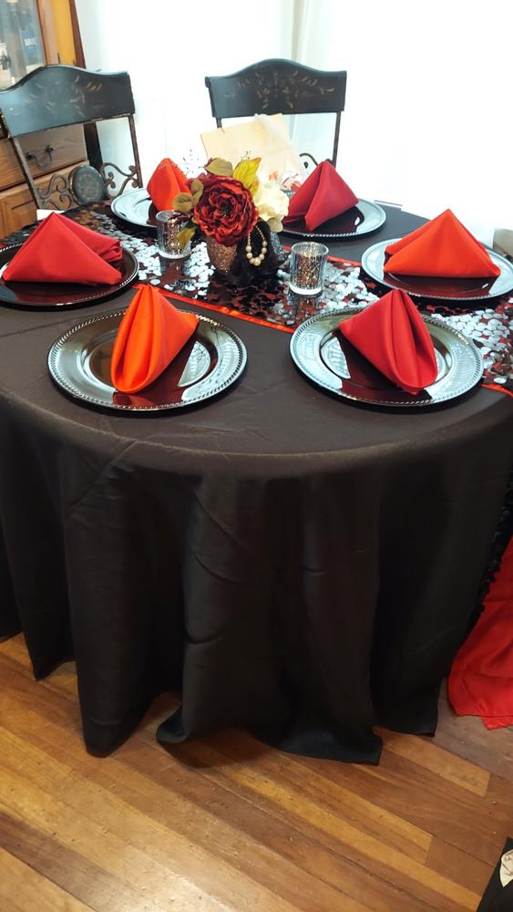 Burnt Orange Polyester Napkins (10 Count) – Affordable & Luxury Event  Rentals