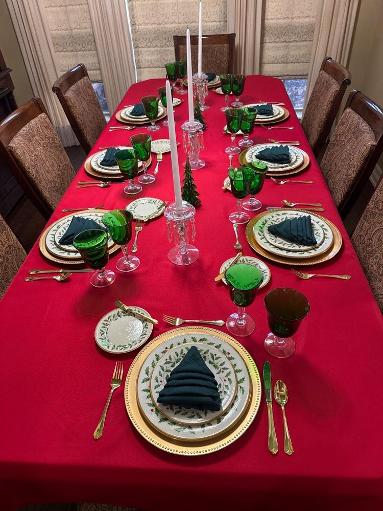 Showgeous 4 Pack Royal Blue Tablecloth 60x126 Inch - Wrinkle Resistant Polyester For 8ft Tables - View #9