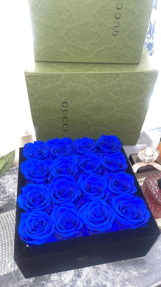 Royal Blue Roses Velvet 16 - Customer Photo From Chae Lathan