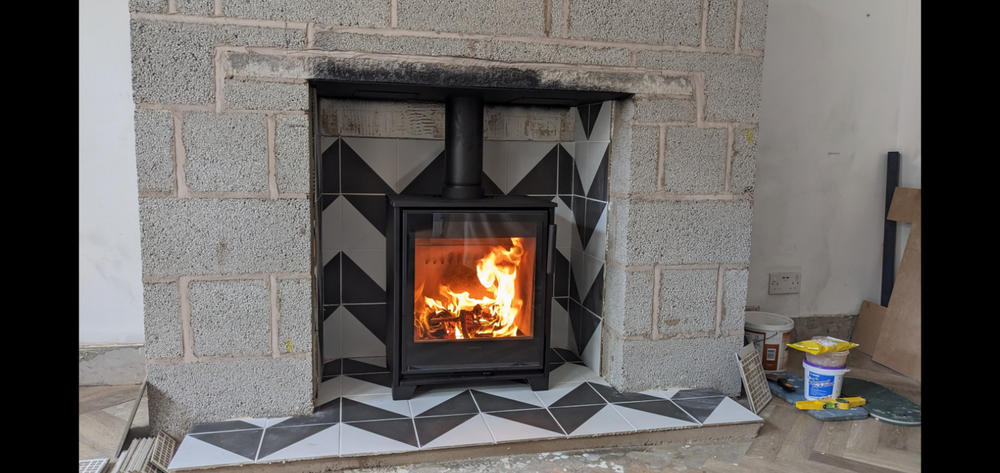 Retro Black Feature Tiles 20x20cm - Customer Photo From Julie Sandiford