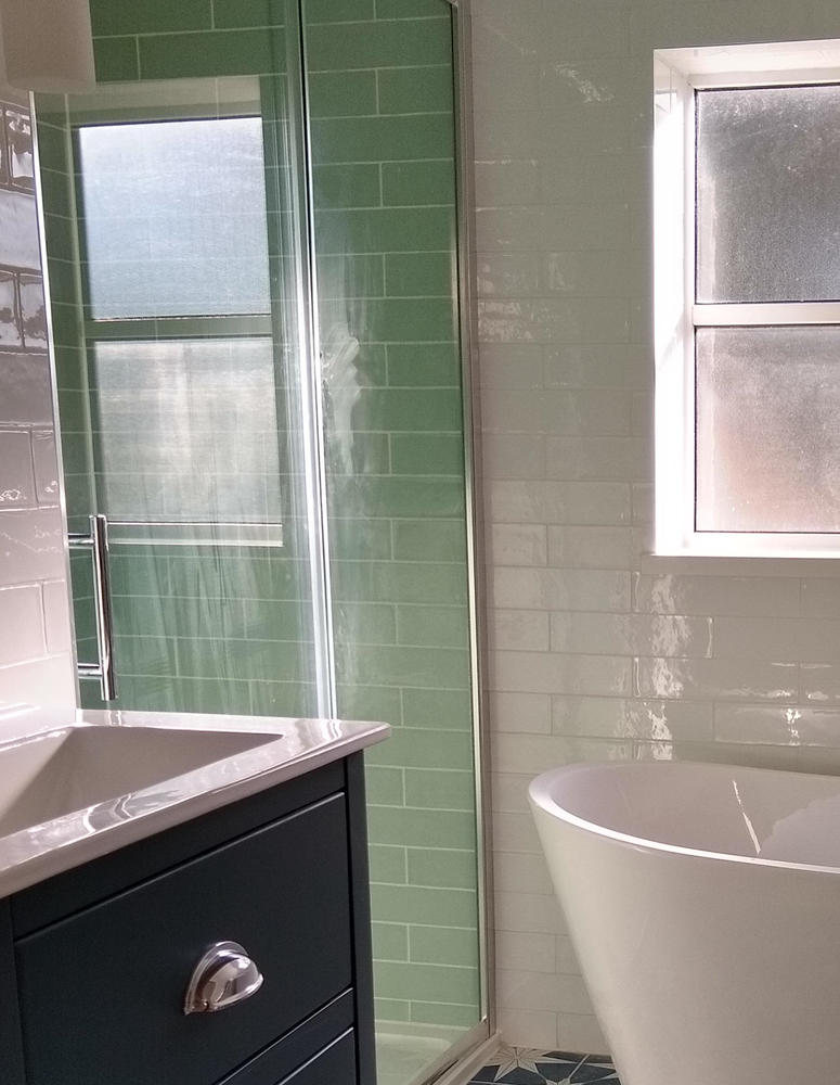 Cotswold Snow White Gloss Handmade Effect Wall Tiles 7.5x30cm - Customer Photo From Samantha Youles