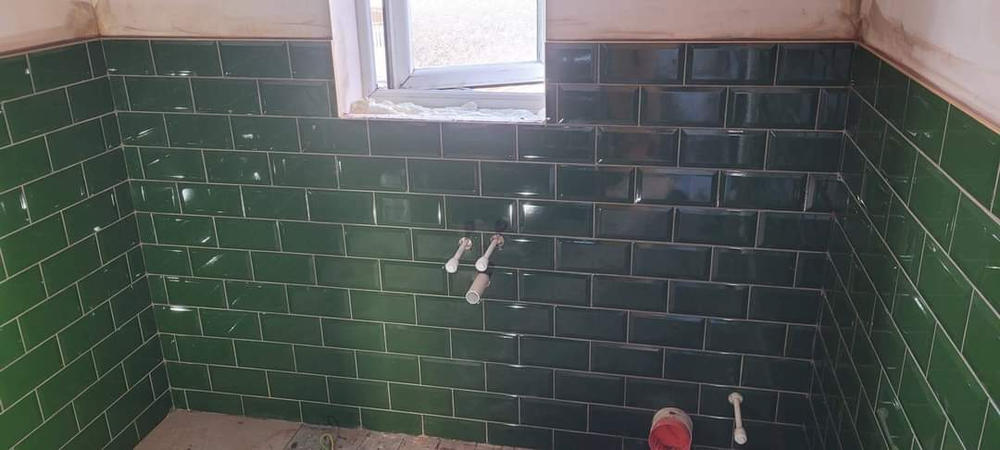 Metro Green Gloss Wall Tiles 10x20cm - Customer Photo From Jacqueline Stewart