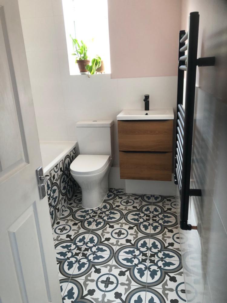 Monaco Blue Patterned Wall And Floor Tiles 25x25cm - Customer Photo From mary kountouris