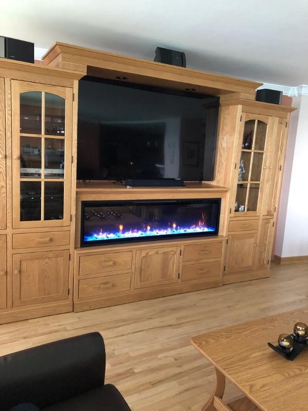 Dimplex IgniteXL 74" Builtin Hardwired Electric Fireplace (XLF74) Modern Blaze