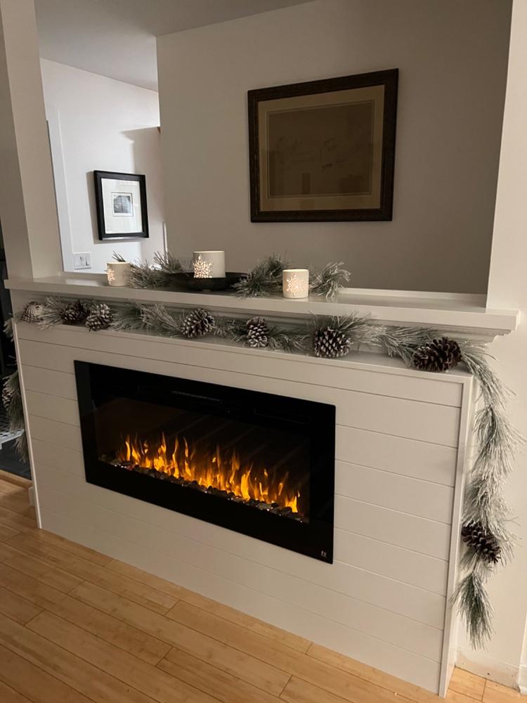 Touchstone Sideline 45-Inch Recessed Electric Fireplace (#80025) - Customer Photo From Jean T.
