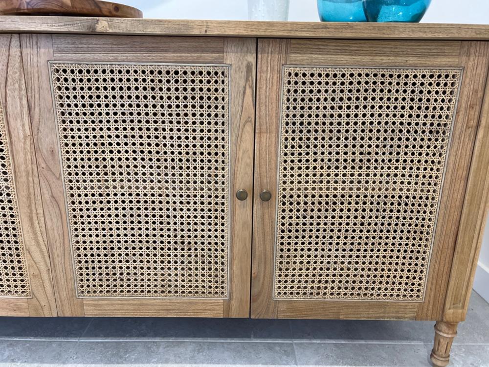 Percy Rattan Four Door Sideboard – Weathered Oak - Customer Photo From Anonymous