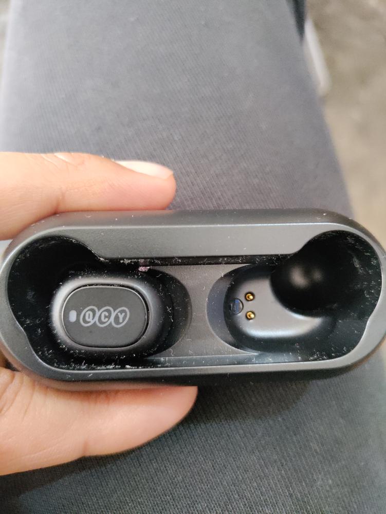 QCY T1C 2020 Upgraded True Wireless Earphones Headphones 3D Stereo Sound with 6mm Drivers with App Control - Black - Customer Photo From Ibrahim Adil