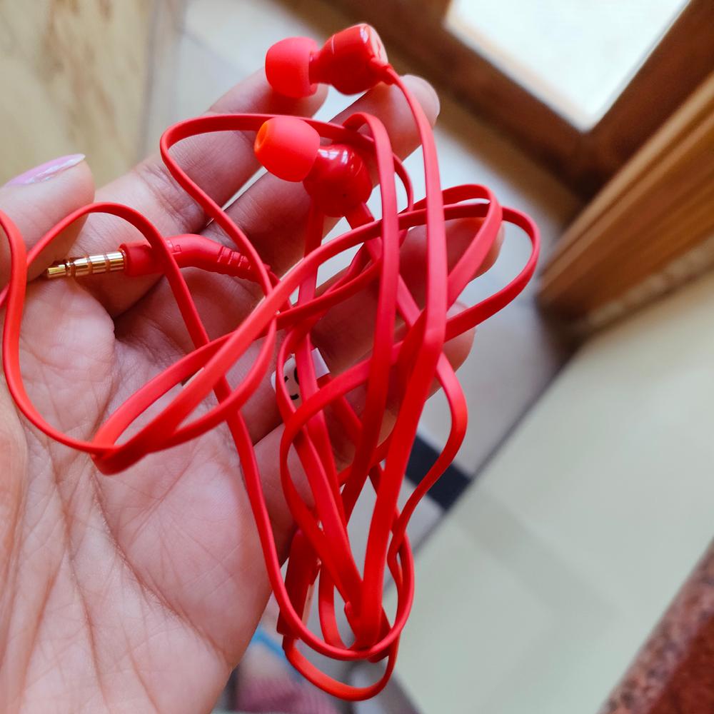 JBL Tune 110 inEar Headphones with Mic (Red) - Customer Photo From Yumnah Mansur