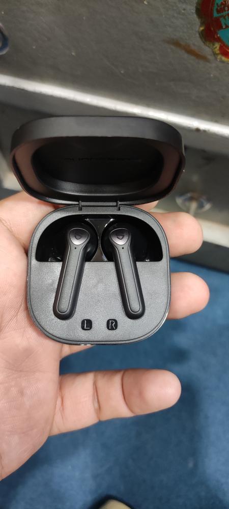 SOUNDPEATS TrueAir2+ Upgraded Wireless Earphones QCC3040 aptX-adaptive Bluetooth V5.2 with 4-Mic CVC 8.0 Noise Cancellation & Game Mode - Black - Customer Photo From Waqas Shah