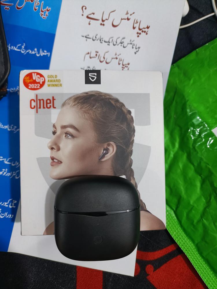 SoundPEATS Air3 Wireless Earbuds Mini Bluetooth V5.2 Earphones with Qualcomm QCC3040 and aptX-Adaptive, 4-Mic and CVC 8.0 Noise Cancellation, TrueWireless Mirroring Tech, in-Ear Detection, Game Mode - Customer Photo From Muhammad Jaleel