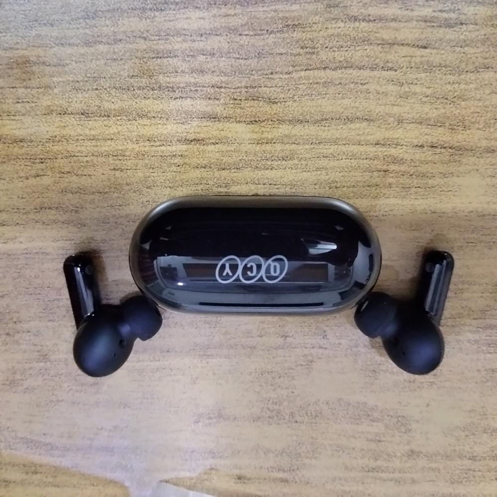 QCY T10 Pro True Wireless Earbuds with 4 Mics Noise Cancelling, Dual-Armature 10mm Driver in-Ear Headphone, Touch Control Type-C Charge Headset, Waterproof Ear Buds for Sport Workout - Black - Customer Photo From Zain Latif