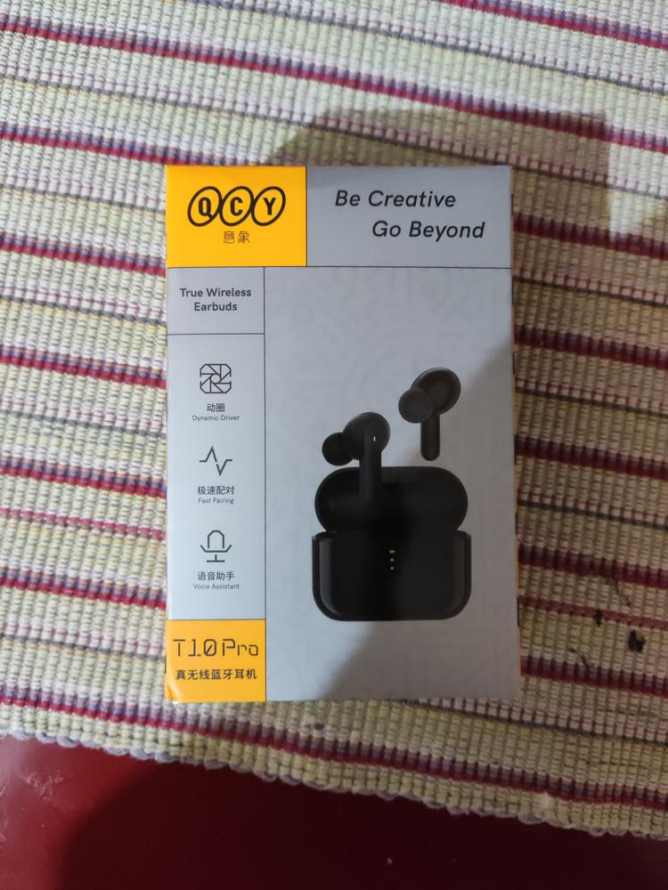 QCY T10 Pro True Wireless Earbuds with 4 Mics Noise Cancelling, Dual-Armature 10mm Driver in-Ear Headphone, Touch Control Type-C Charge Headset, Waterproof Ear Buds for Sport Workout - Black - Customer Photo From Umer Zaman Khan