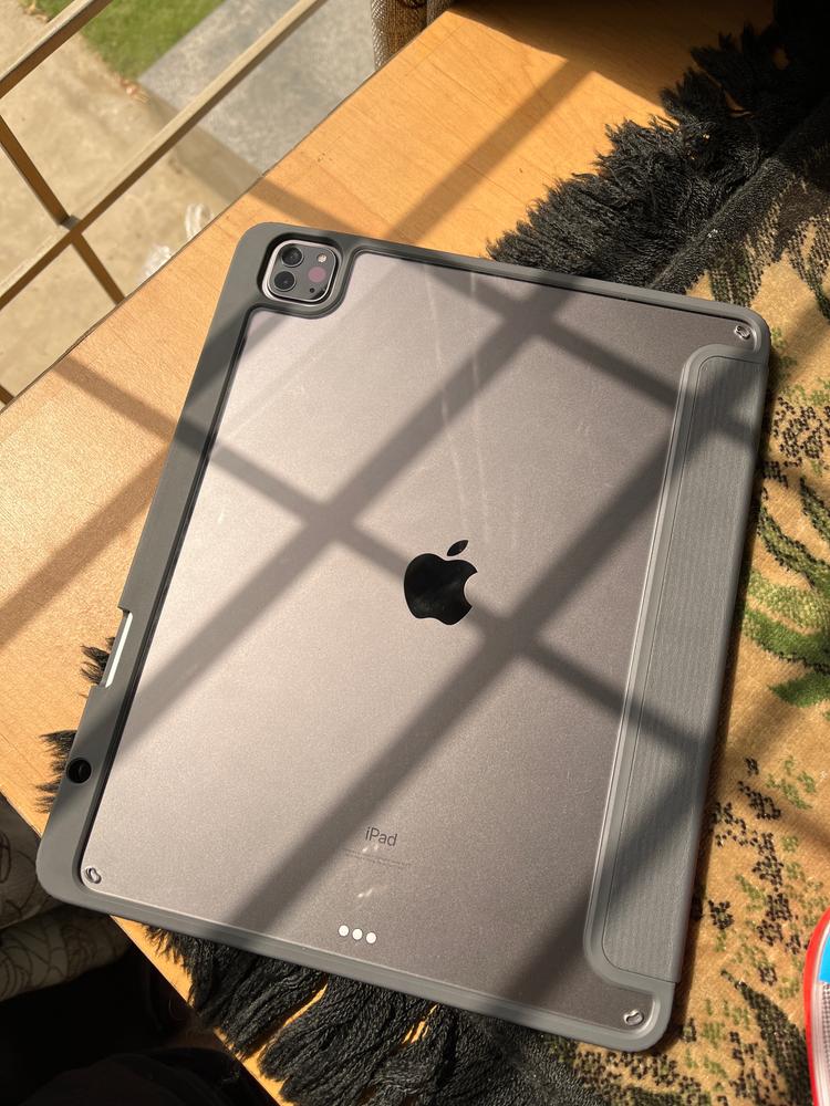 UNIQ MOVEN iPad Pro 12.9″ (5th Gen, 2021/4th Gen, 2020/3rd Gen, 2018) Antimicrobial Case – Charcoal (Grey) - Customer Photo From M K.