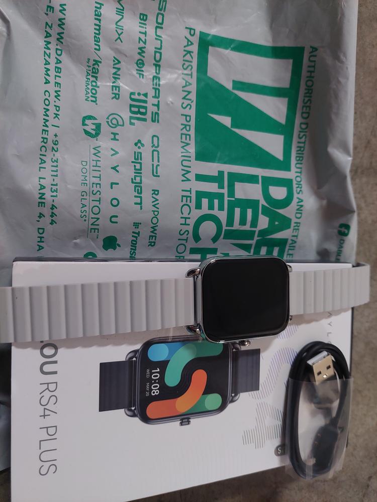 Haylou RS4 Plus Smartwatch 1.78'' AMOLED Display Global - Silver - Customer Photo From Naeem Ansari