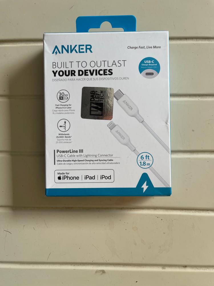 Anker Powerline III USB-C To Lightning Cable 6ft – White – A8833H21 - Customer Photo From Ahmad Shah