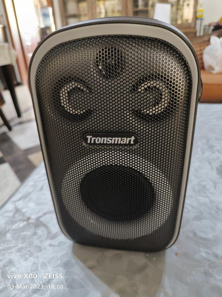 Tronsmart Halo 100 Party Portable Speaker, 60W Stereo Sound Bluetooth Speaker, IPX6 Waterproof, 5 Light Effect Modes Show, 18H Playtime, Custom EQ & Bass, Bluetooth 5.3 for Party, Outdoor, Home, Pool - Customer Photo From Arslan Ahmed