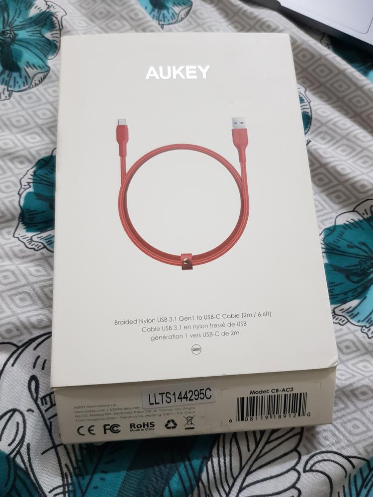 Aukey Braided Nylon USB 3.1 A to C Cable (6.6ft) CB-AC2 - Customer Photo From Ebad Ali