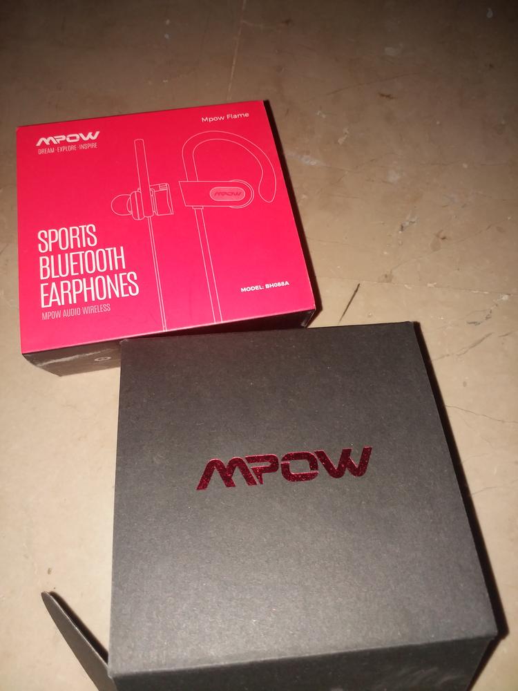 Flame Bluetooth Earphones Sports Water Resistant by MPOW – Black - Customer Photo From Arbaz Ahmed